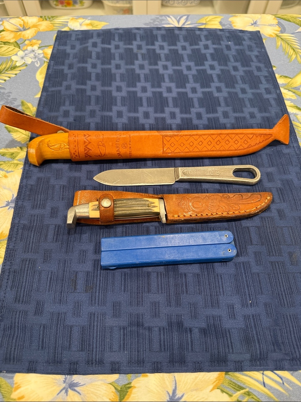 Vintage Queen Steel Hunting Skinning Knife, 1944 Mess kit knife, other